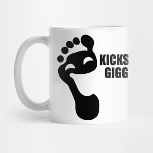 Kicks and Giggles Black Mug